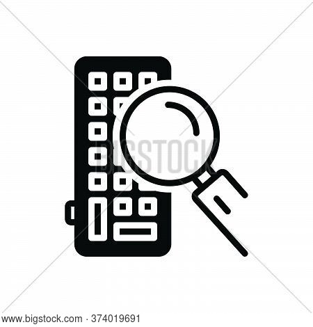 Black Solid Icon For Keylogger Code Technology Software