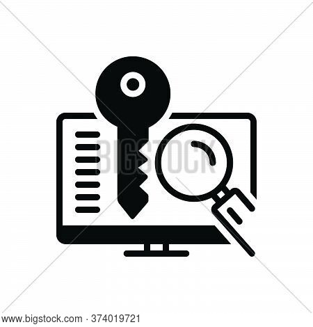 Black Solid Icon For Keylogger Code Technology Software