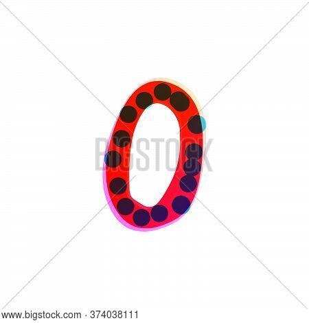O Letter Logo Handwritten With A Red Felt-tip Pen. Perfect Vector Icon For Kids Design, Funny Craft 