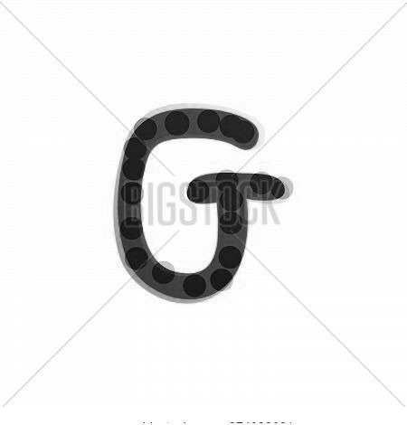 G Letter Logo Handwritten With A Red Felt-tip Pen. Perfect Vector Icon For Kids Design, Funny Craft 