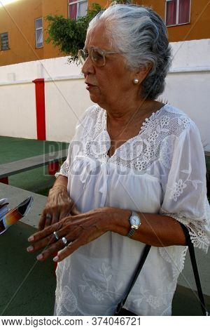 Salvador, Bahia / Brazil - November 11, 2013: Mabel Veloso, Poet, Is Seen In The City Of Salvador.