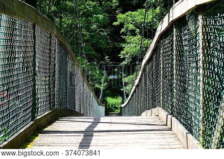 Cable-stayed Bridge Over The River Dyje, Summer And Tourism In South Moravia, Czech Republic