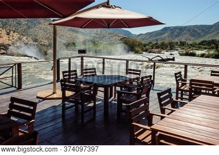 Epupa, Namibia - May 25, 2011: Deck Of A Restaurant At The Top Of The Epupa Waterfalls In The Kunene