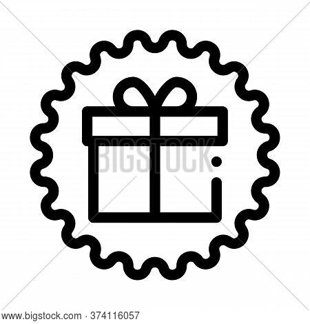 Webshop Gift Icon Vector. Webshop Gift Sign. Isolated Contour Symbol Illustration