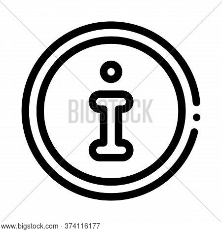 Webshop Information Icon Vector. Webshop Information Sign. Isolated Contour Symbol Illustration