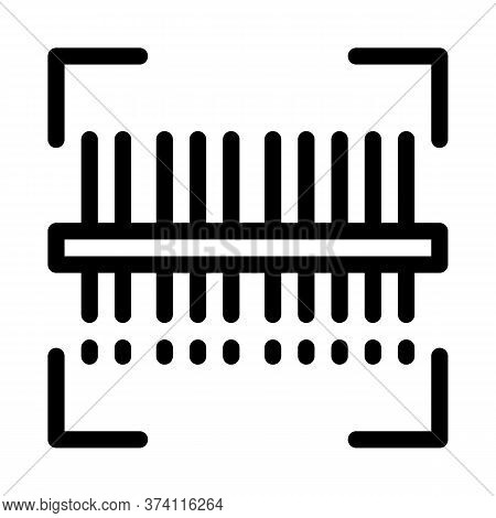 Webshop Scanning Barcode Icon Vector. Webshop Scanning Barcode Sign. Isolated Contour Symbol Illustr