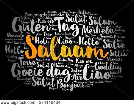 Salaam (hello Greeting In Persian,farsi) Word Cloud In Different Languages Of The World