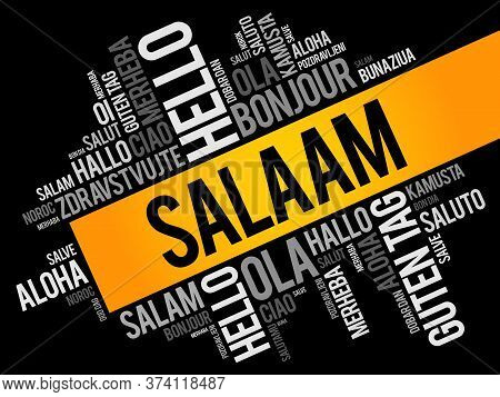 Salaam (hello Greeting In Persian,farsi) Word Cloud In Different Languages Of The World