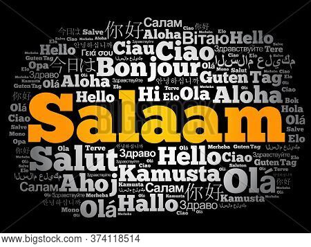 Salaam (hello Greeting In Persian,farsi) Word Cloud In Different Languages Of The World