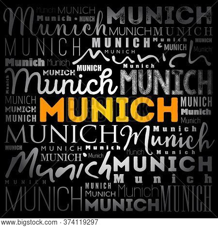 Munich Wallpaper Word Cloud, Travel Concept Background