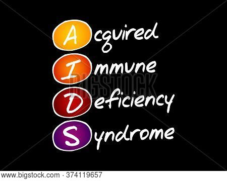 Aids - Acquired Immune Deficiency Syndrome Acronym, Medical Concept Background