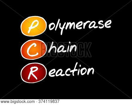 Pcr - Polymerase Chain Reaction, Acronym, Medical Concept Background