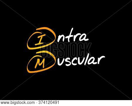 Im - Intramuscular Acronym, Medical Concept Background