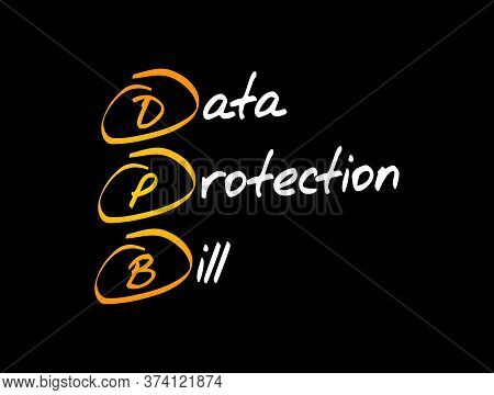 Dpb - Data Protection Bill Acronym, Technology Concept Background