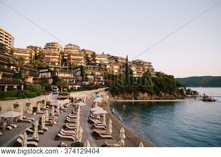 Budva, Montenegro - 07 June 2020: Dukley Gardens Complex In Budva, Montenegro.