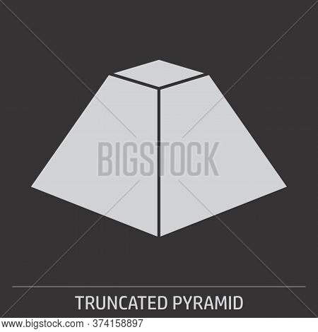 A Truncated Pyramid Icon On Dark Background