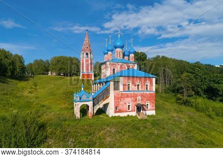 Ancient Church Of The Kazan Icon Of The Mother Of God On A Sunny July Day (quadrocopter Shot). Tutae