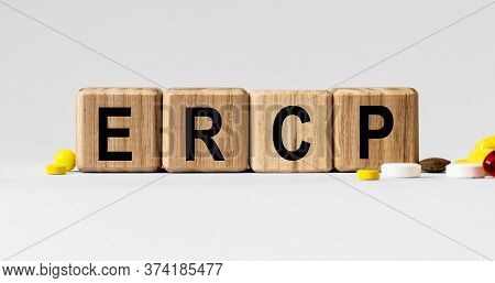 Cubes With The Word Ercp On Them. Care Concept.
