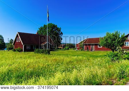 Scenes Of The Beautiful Siljan Lake And Its Rural Surrounding On A Sunny Summer Morning.