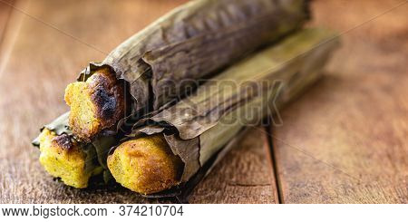 Broa Is A Type Of Corn And Wheat Bread Traditionally Made In Portugal, Galicia And Brazil. Flour Is