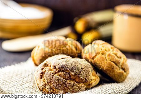 Corn Bread, Called In Brazil Broa Or Broinha, Corn Bread Served In June Or July Parties.