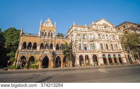 Mumbai, India - December 17, 2018: David Sasson Library, Old British Colonial Buildings In Mumbai.