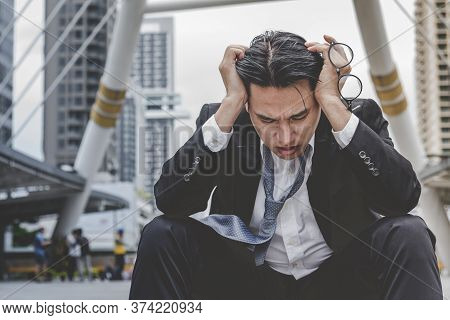Unemployed Jobless People Crisis Who Recession, Stress And Lose Job. Despair Office People Feel Stre