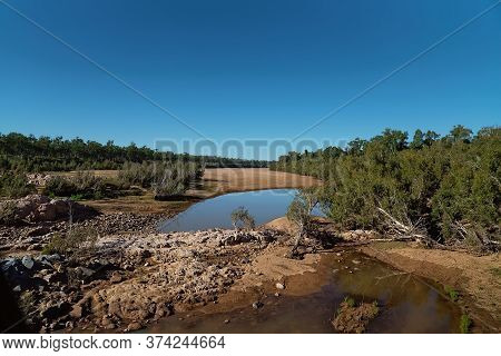 A Creek Crossing Amongst Australian Bush On The Inland Route North Queensland