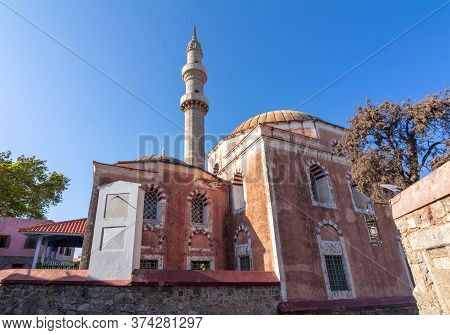 Suleman Mosque In Rhodes Fortress In Greece