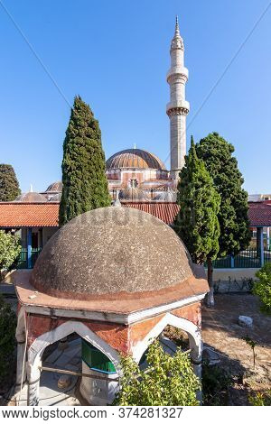 Suleman Mosque In Rhodes Fortress In Greece