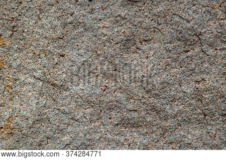 Granite Texture, Granite Background, Granite Stone Closeup On An Unpolished Real Flat Stone Surface 
