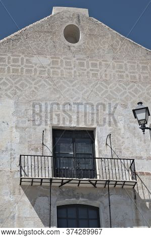 The Charming, Spanish White Town Of Frigiliana, In Andalusia. View Of The El Ingenio Building. A Jul