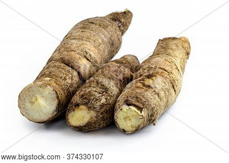 Brazilian Manioc, A Vegetable Used In Brazilian Cuisine, Called Macaxeira, 