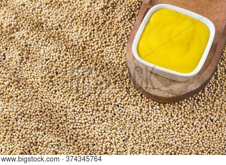 The Yellow Mustard Or Also Called White Mustard, Are The Whole Seeds Of Brasica Alba Coming From The