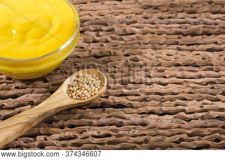 The Yellow Mustard Or Also Called White Mustard, Are The Whole Seeds Of Brasica Alba Coming From The