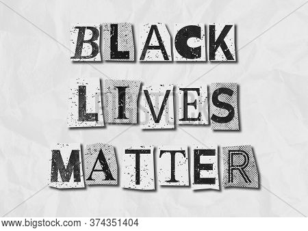 A Black And White Colored Black Lives Matter Blm Background Grunge Collage Graphic Illustration To R