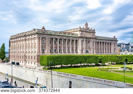 Parliament House (riksdag) Building In Stockholm, Sweden