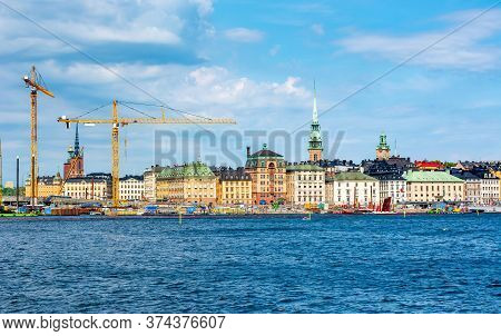 Skeppsbron Embankment Of Old Town, Stockholm, Sweden