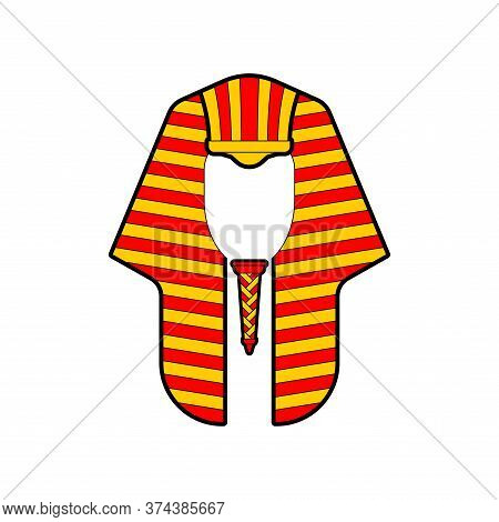 Nemes Isolated. Pharaoh Hat. Klaft - Royal Headdress In Ancient Egypt