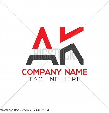 Initial Ak Letter Logo Design Modern Business Typography Vector Template. Creative Linked Letter Ak 