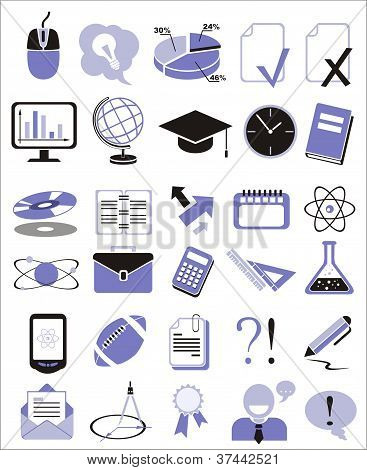 30 ícones de educação