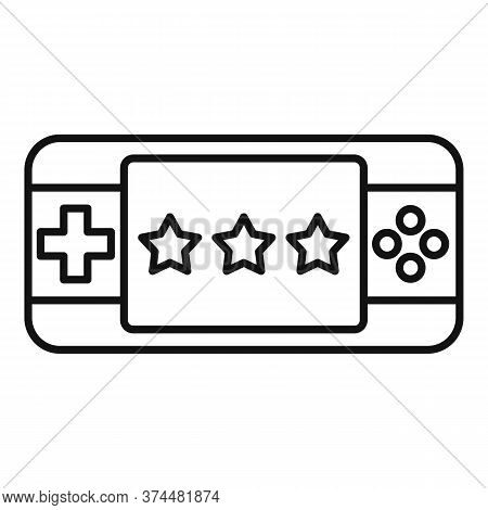 Portable Game Device Icon. Outline Portable Game Device Vector Icon For Web Design Isolated On White