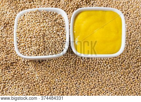 The Yellow Mustard Or Also Called White Mustard, Are The Whole Seeds Of Brasica Alba Coming From The