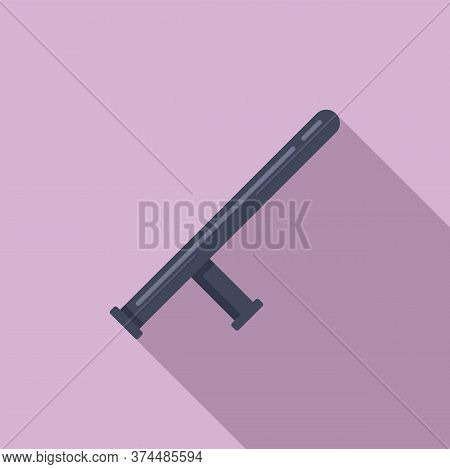 Policeman Baton Icon. Flat Illustration Of Policeman Baton Vector Icon For Web Design