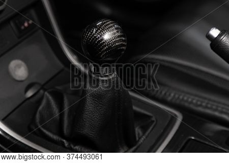 Novosibirsk/ Russia - April 11 2020: Mazda 6, Gear Shift. Automatic Transmission Gear Of Car , Car I