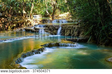 Kuang Si Waterfa Near Luang Prabang Laos