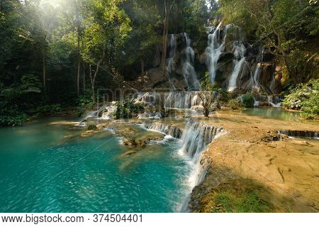 Kuang Si Waterfa Near Luang Prabang Laos
