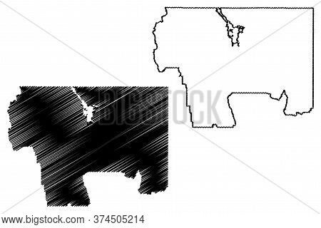 Caribou County, Idaho (u.s. County, United States Of America, Usa, U.s., Us) Map Vector Illustration