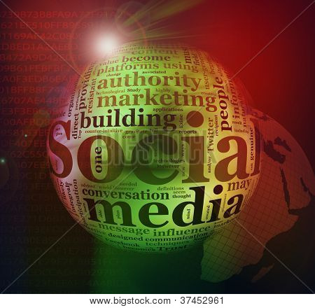 Social Media słowo Tagi