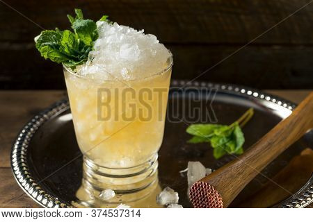Frozen Boozy Bourbon Mint Julep
